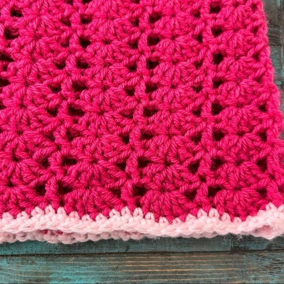 Handmade Pink Crocheted Baby Dress - Picture 7 of 8